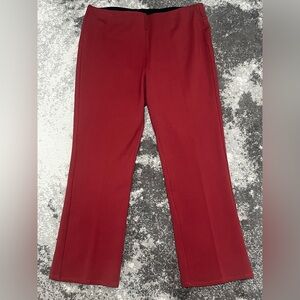 Soft Surroundings Pants Size Large Petite Perfect Ponte Bootcut Red Office